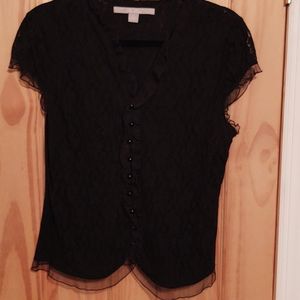 Ella Rose black lace lightly lined top